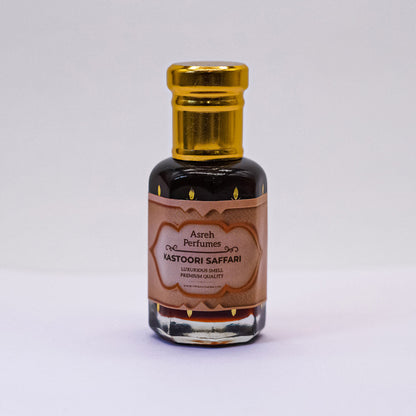 Attar Sandal, Kasturi Saffari & Kesar Chandan 12ml each, pack of 3 - Asreh Premium Quality Attar