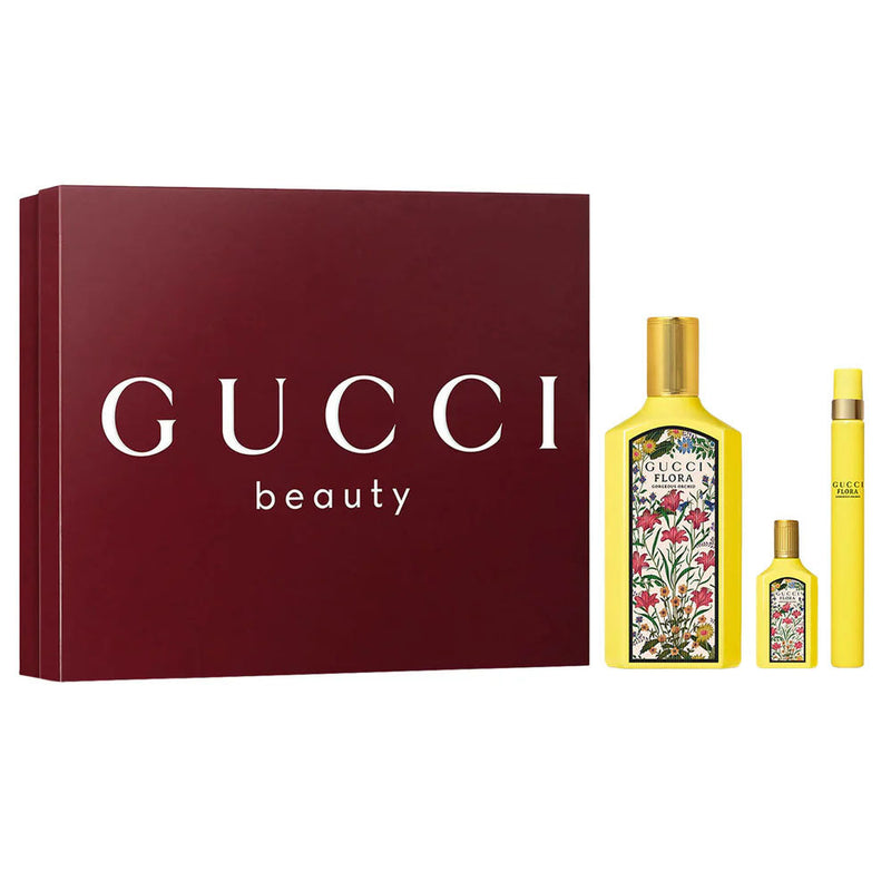 Gucci Flora Gorgeous Orchid Eau De Parfum For Women 3pc Set